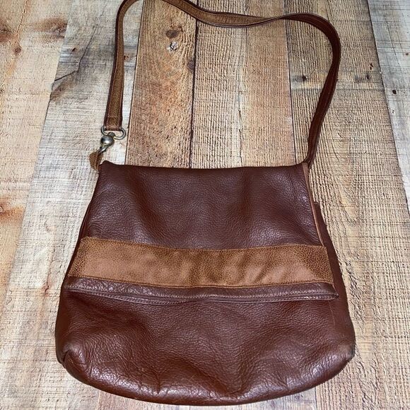 Stefania Italy brown pebbled soft leather shoulder bag - Picture 13 of 13